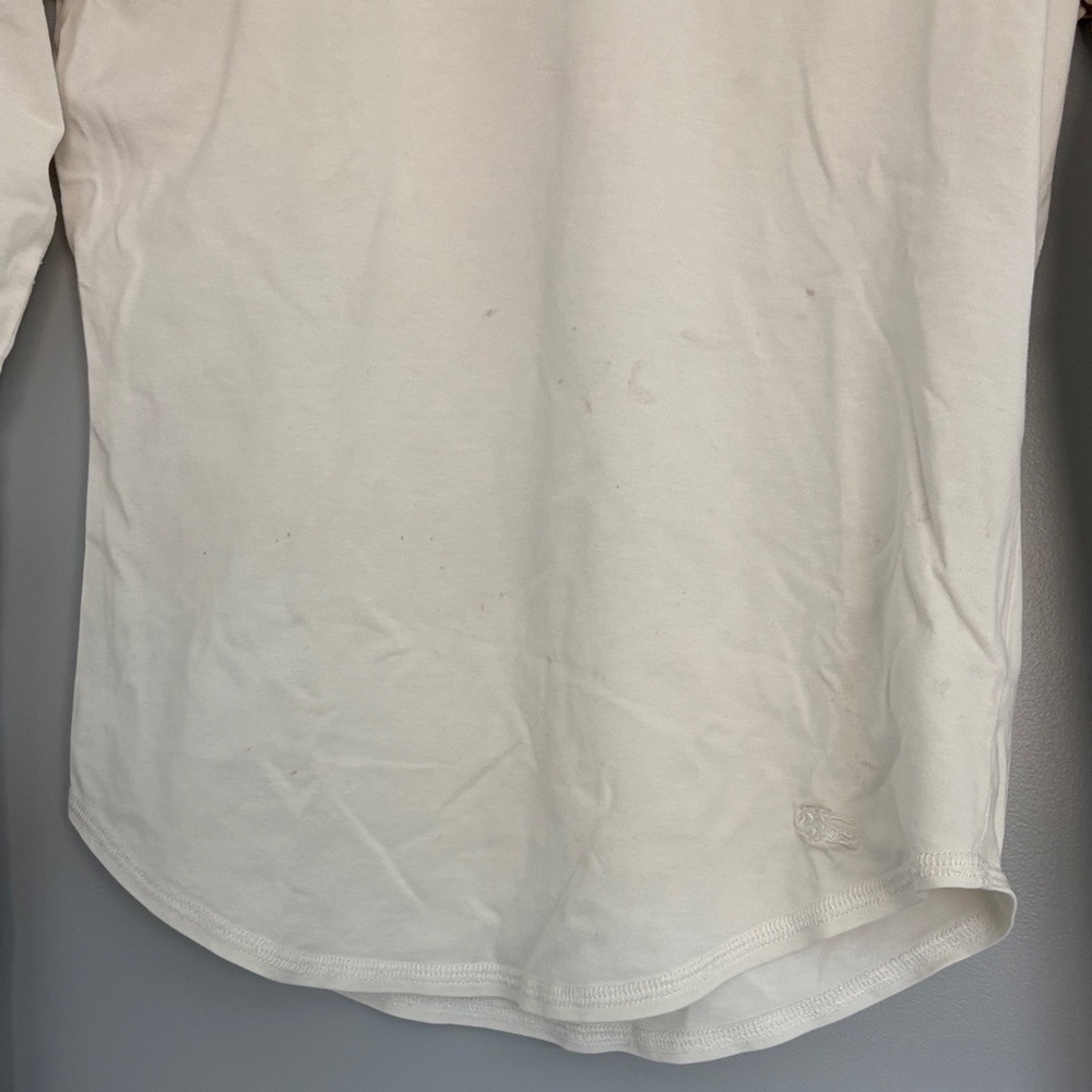 Burberry Ivory Top with Plaid Accents - Picture 4 of 4